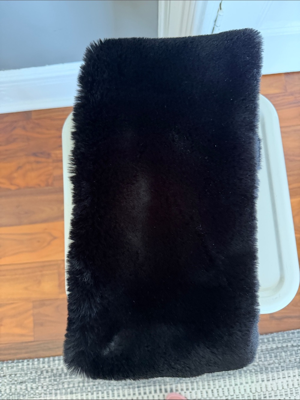 Old Navy Black Faux Fur Scarf Wrap